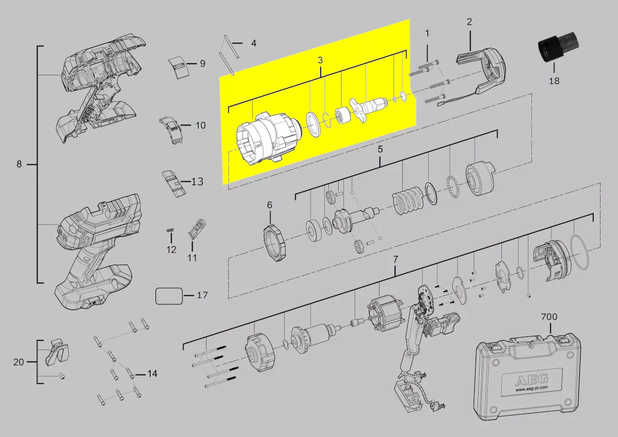 Porte-outil réf. 4931461095 AEG